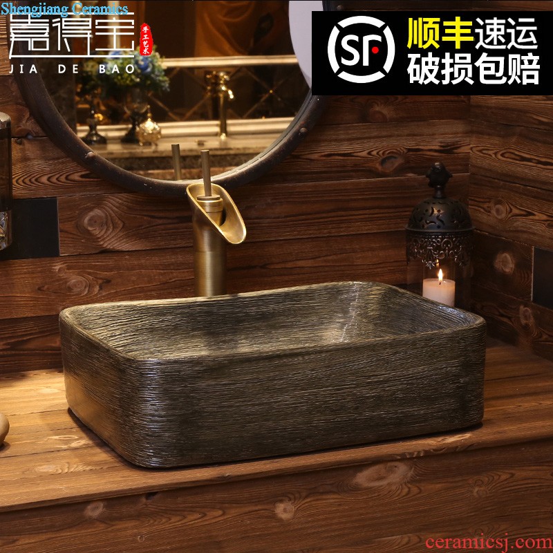 Jia depot retro personality the sink The stage basin square art ceramic toilet lavatory basin basin that wash a face