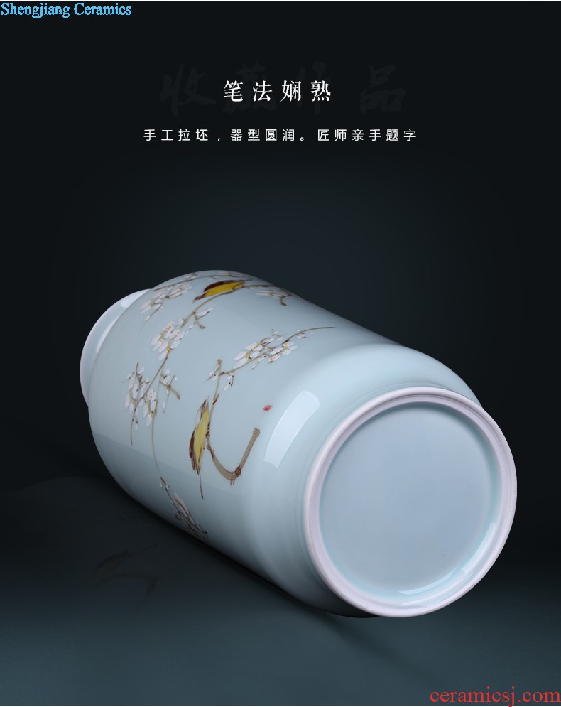 Jingdezhen ceramic vase lucky bamboo Chinese style restoring ancient ways is rich ancient frame furnishing articles furnishing articles sitting room flower arrangement home decoration