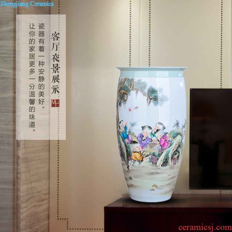 New Chinese style household adornment hand-painted ceramic vases, antique porcelain enamel porcelain furnishing articles example room living room decoration