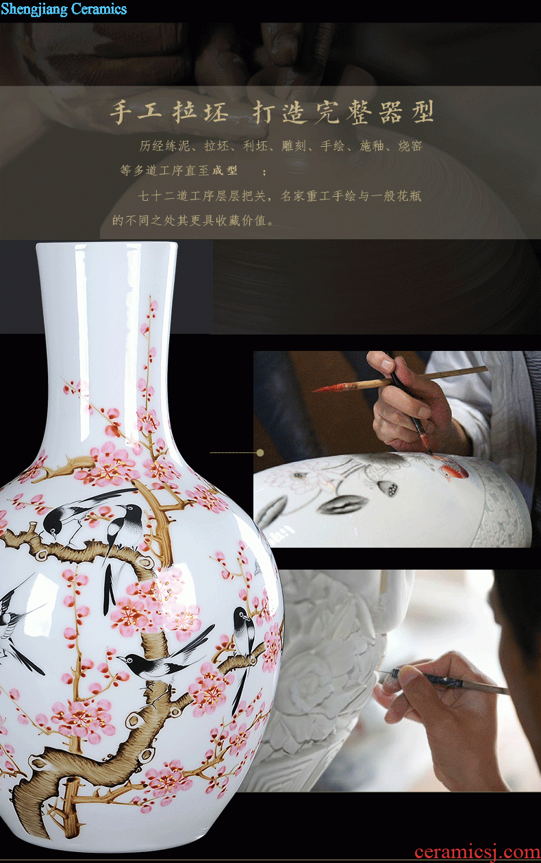 Jingdezhen ceramic tea pot seal pot Hand-painted plum flower pot Pu 'er wake tieguanyin tea POTS