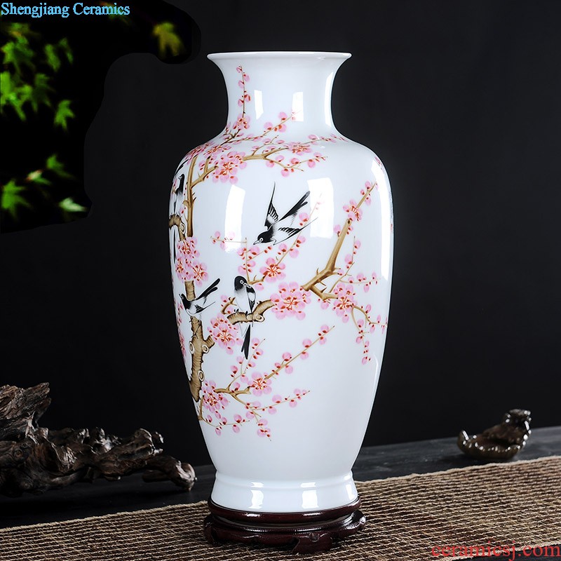 Jingdezhen ceramics hand-painted antique blue and white porcelain vase furnishing articles sitting room home decoration of Chinese style restoring ancient ways of handicraft