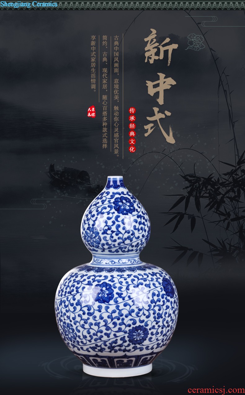 New Chinese style of jingdezhen ceramic hand-painted vases, furnishing articles Mesa of home sitting room adornment ornament TV ark act the role ofing is tasted