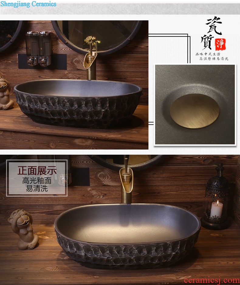 The depot basin stage art of Chinese style restoring ancient ways Square ceramic lavatory toilet idea sink basin