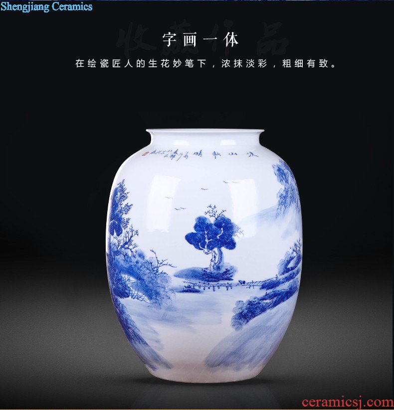 Famous hand-painted pastel jingdezhen ceramics vase furnishing articles every year more than archaize sitting room place large household