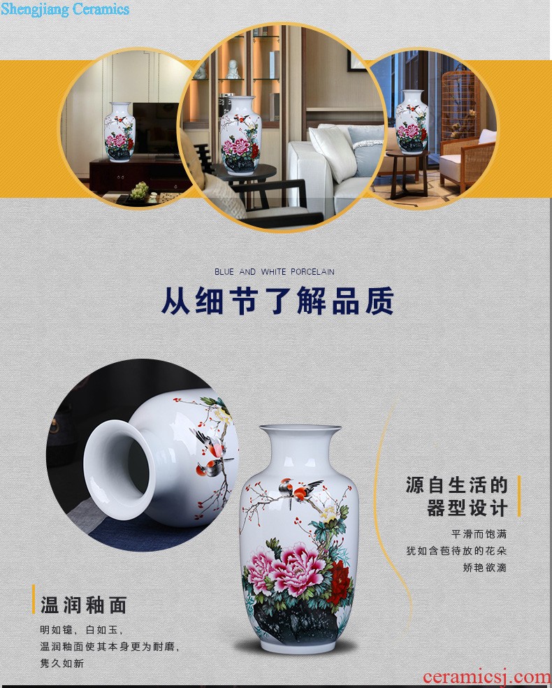 Chinese TV ark furnishings jingdezhen ceramics vase modern creative large sitting room place to decorate household