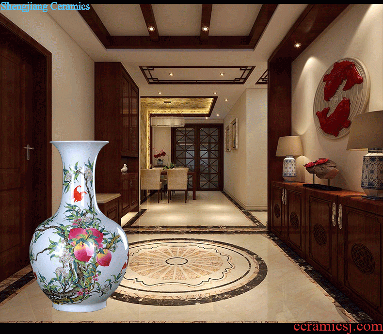 Jingdezhen ceramics vases, flower arranging is small gourd crafts hand-painted vases furnishing articles home sitting room adornment