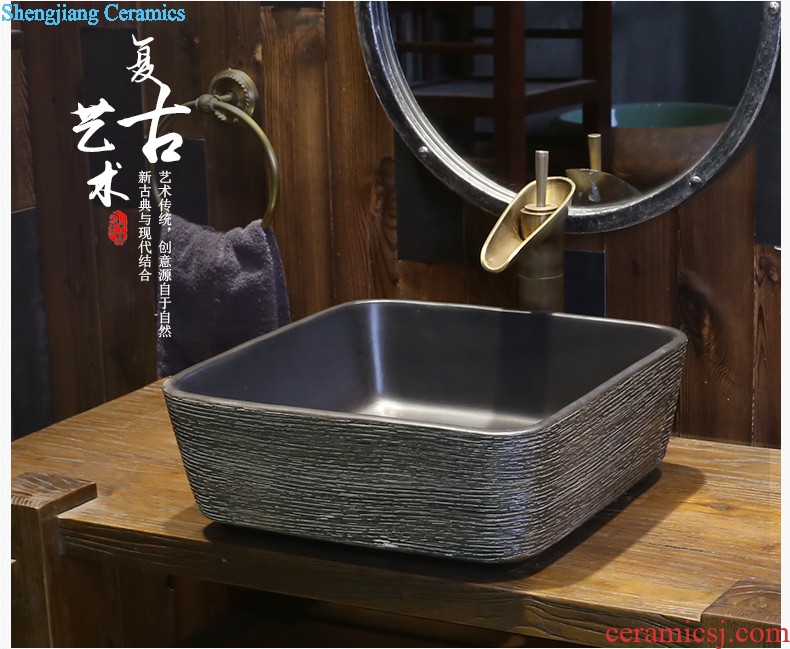 The depot art of Chinese style restoring ancient ways is the sink Wash basin on the ceramic basin oval antique household that defend bath