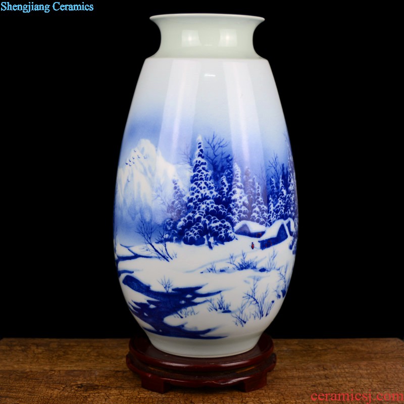 General blue and white porcelain jar ceramic furnishing articles sitting room old antique hand-painted jingdezhen ceramics vase household ornaments