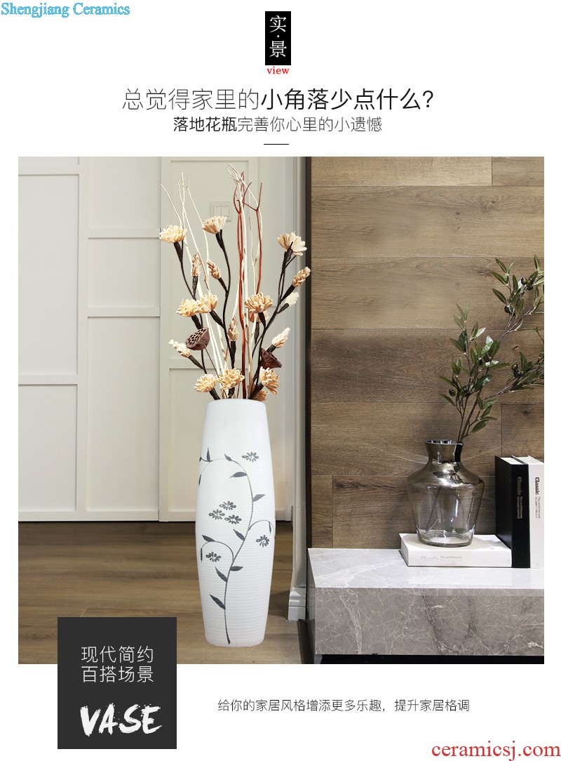 Jingdezhen ceramic vases, new Chinese style furnishing articles dried flowers flower arrangement contemporary and contracted sitting room decoration home decoration