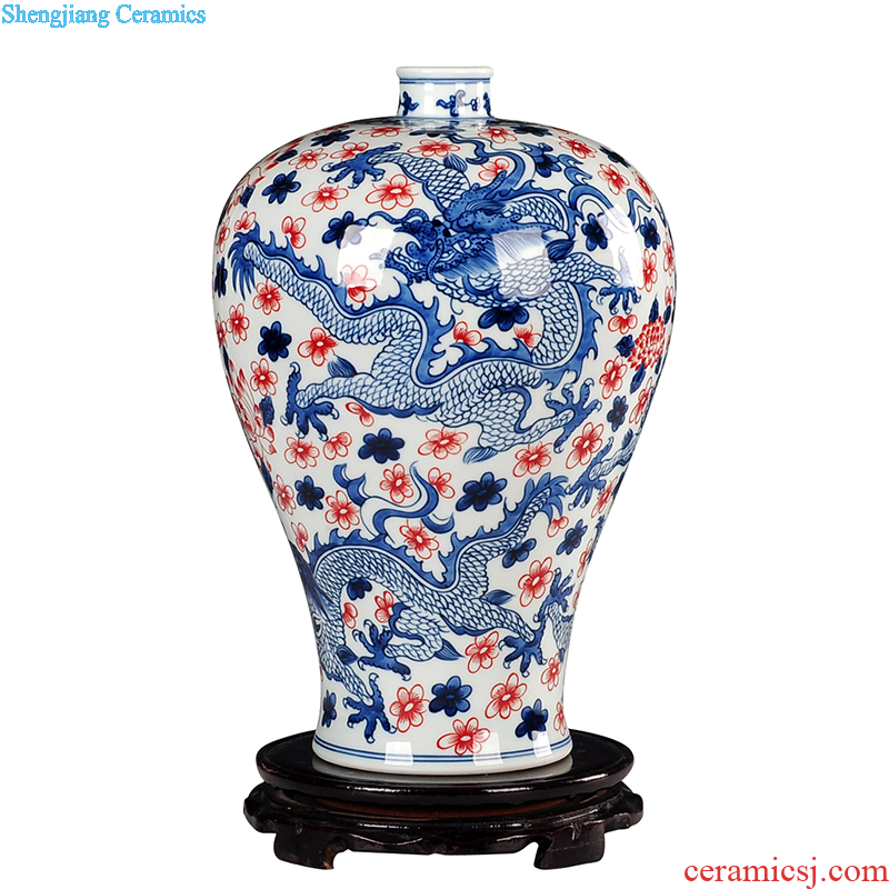 Jingdezhen ceramic manual Chinese antique blue and white porcelain vase household decorative porcelain vases furnishing articles furnishing articles arranging flowers