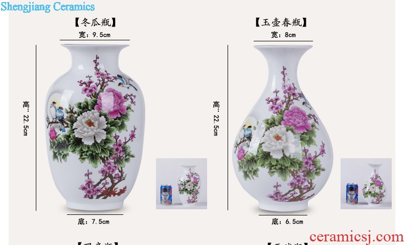 Jingdezhen European ceramic vase furnishing articles home sitting room TV ark dried flowers flower arrangement soft adornment porch decoration