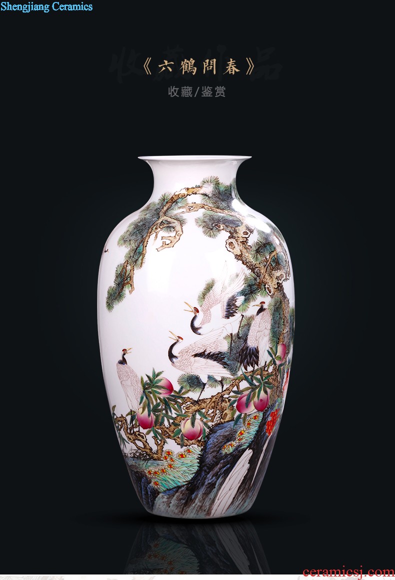 The Nordic mesa of contemporary and contracted vase furnishing articles Europe type restoring ancient ways of creative porcelain flower ball thickening