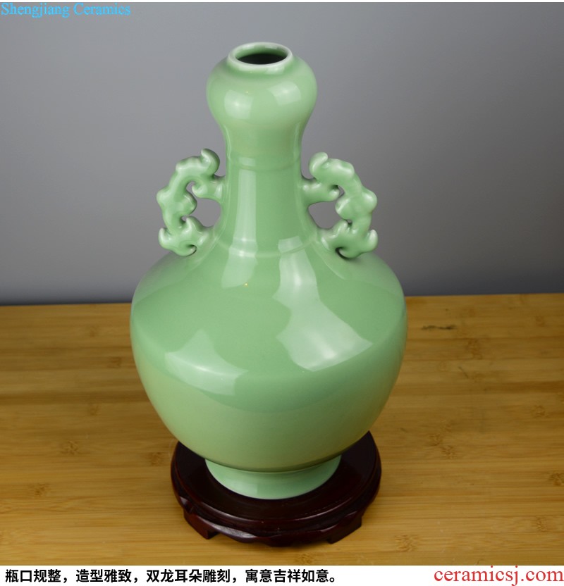 Jingdezhen ceramic smoked incense burner aromatherapy furnace large ancient longquan celadon tower joss stick for the Buddha temple supplies