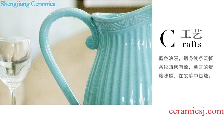 Jingdezhen ceramic contemporary and contracted white vase trumpet The sitting room dry flower flower arranging, table decorations furnishing articles