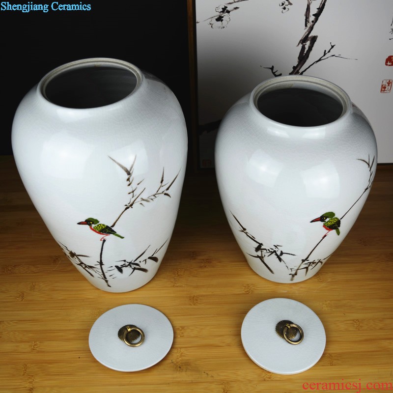 Jingdezhen ceramics The ancient powder enamel antique vase Chinese ancient frame handicraft furnishing articles sitting room