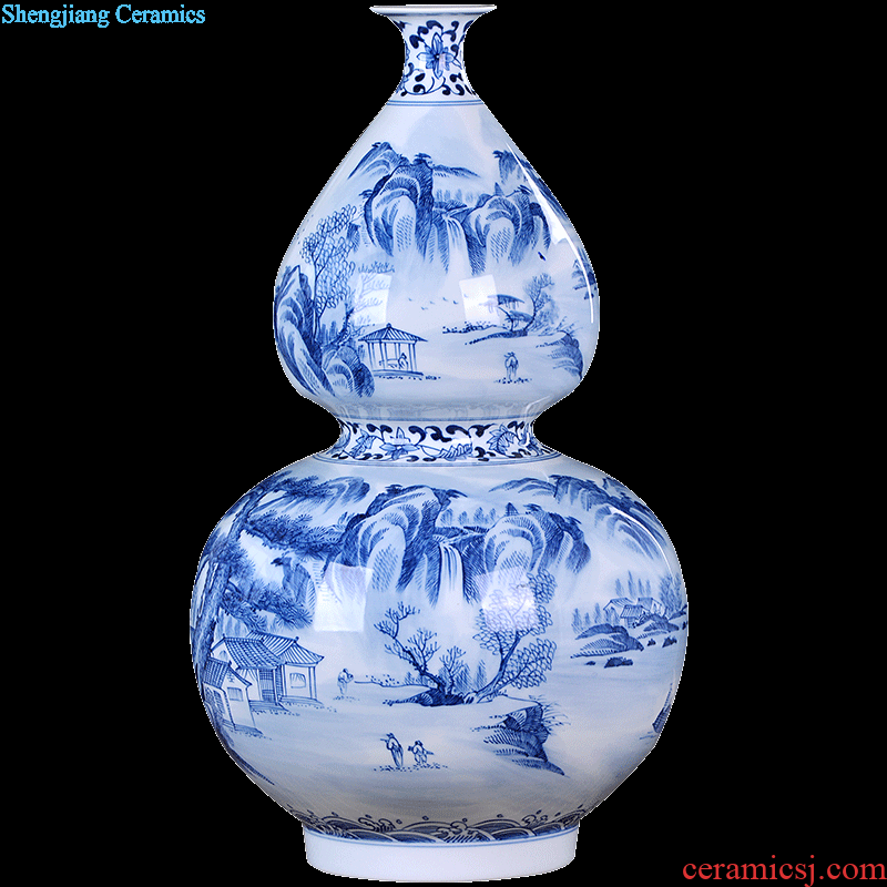 Manual creative jingdezhen ceramics wine furnishing articles bookcase sitting room adornment art vase dried flower vase