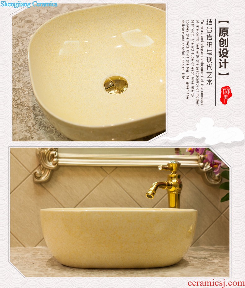 M beautiful ceramic art basin mop mop pool ChiFangYuan one-piece ash cyanine mop pool 42 cm diameter