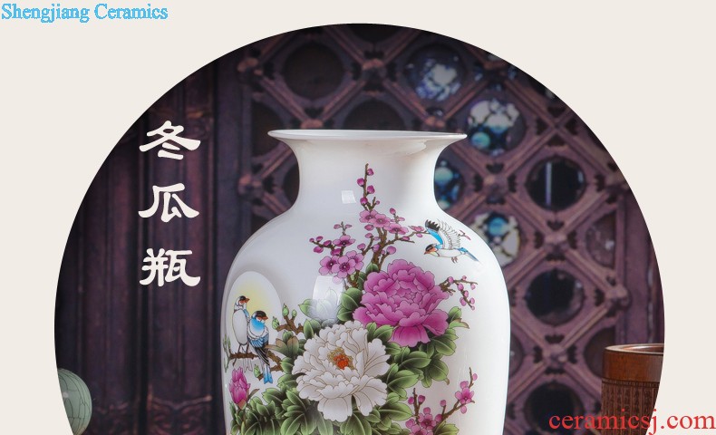 Jingdezhen European ceramic vase furnishing articles home sitting room TV ark dried flowers flower arrangement soft adornment porch decoration