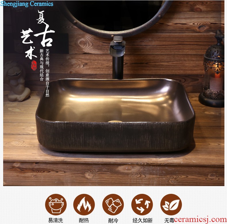 Jia depot Chinese ceramic wash basin The stage basin basin sink archaize square bathroom art basin basin