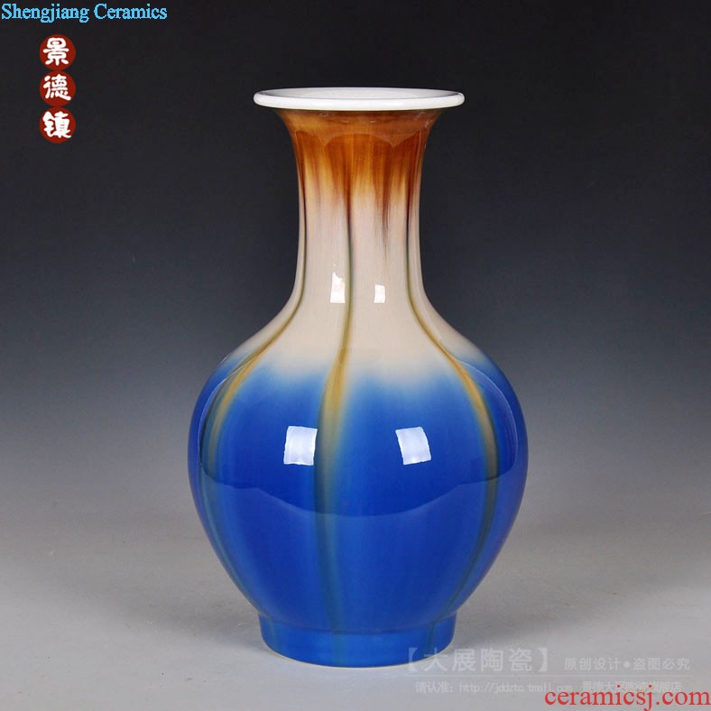 Jingdezhen ceramic masters hand-painted fish powder enamel vase sitting room adornment handicraft furnishing articles of new Chinese style household act the role ofing is tasted