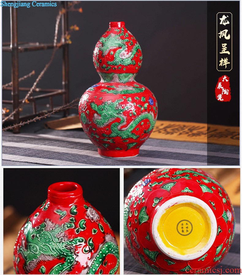 Large pu 'er tea pot by hand Green tea pu-erh tea barrel cylinder 3 kg receives jingdezhen ceramic tea set