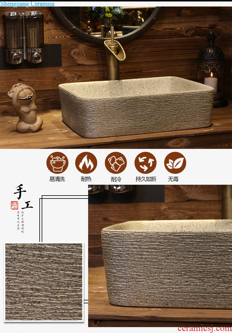 Jia depot new lavatory basin on the ceramic art of Chinese style toilet lavabo rectangular basin restoring ancient ways