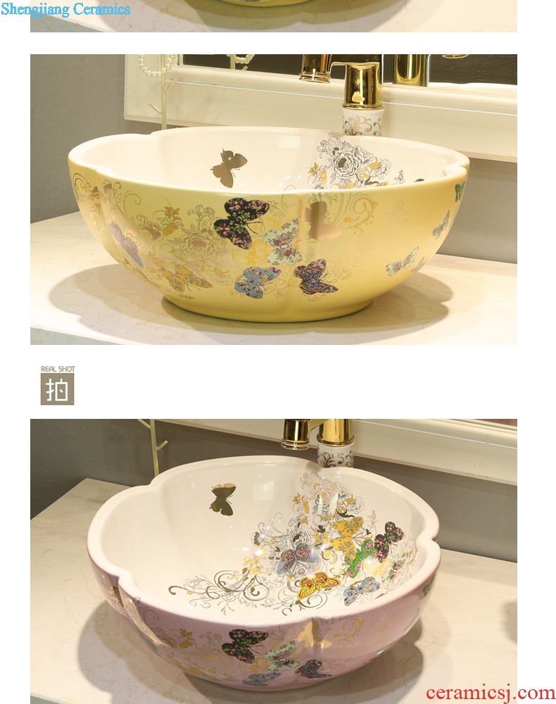 The stage basin on the ceramic lavabo lavatory toilet basin round basin art basin to wash gargle