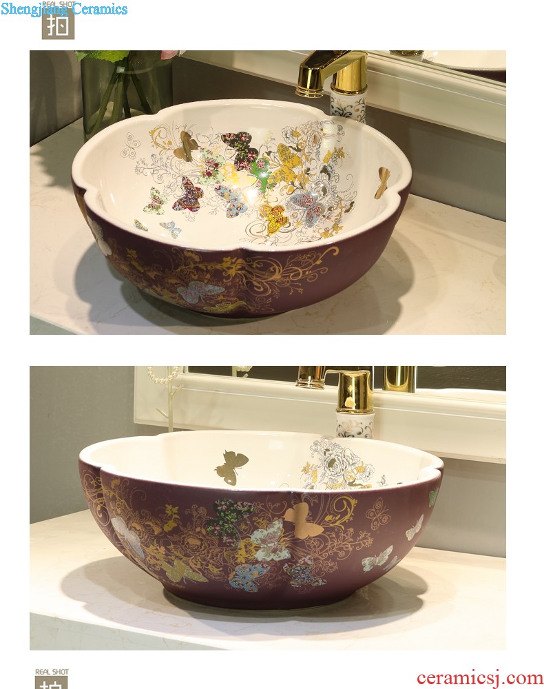 The stage basin on the ceramic lavabo lavatory toilet basin round basin art basin to wash gargle