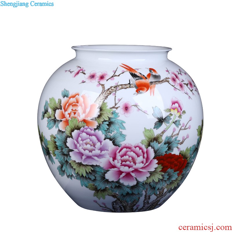 Jingdezhen ceramics archaize floor pastel big vase decoration home sitting room mesa restoring ancient ways furnishing articles of handicraft