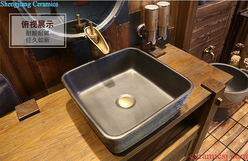 The depot art of Chinese style restoring ancient ways is the sink Wash basin on the ceramic basin oval antique household that defend bath