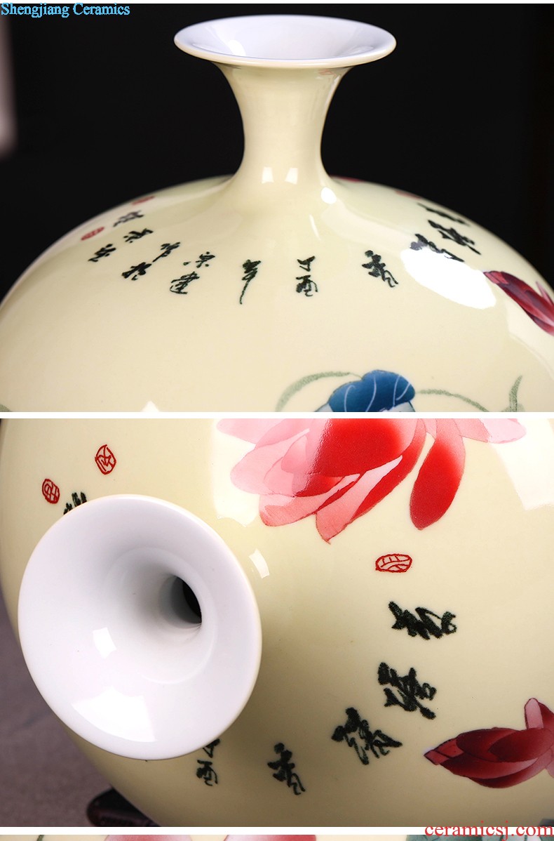 Ceramic vase furnishing articles Chinese flower arranging dried flowers home famous hand-painted jingdezhen blue and white porcelain vase ceramics