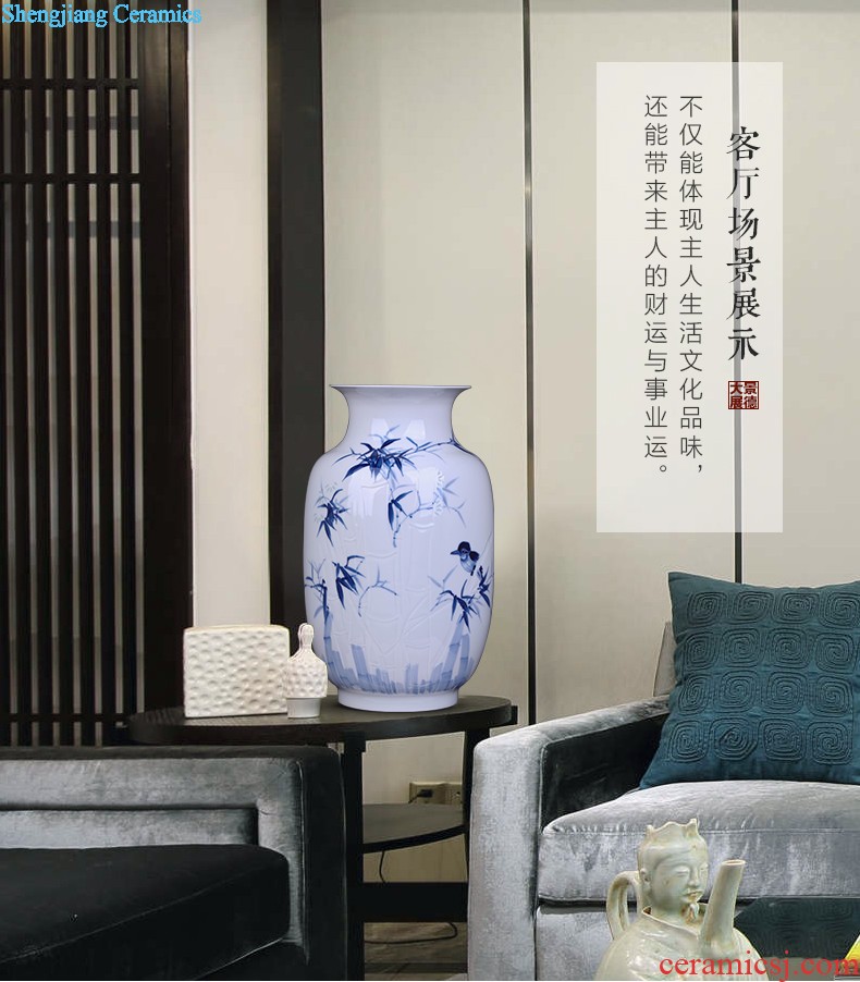 Jingdezhen famous masterpieces hand-painted ceramic vase sitting room place table, TV ark home decoration decoration