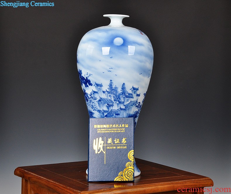 Ceramic vase Large jingdezhen vase furnishing articles Living room flower arranging machine high vase furnishing articles ornaments