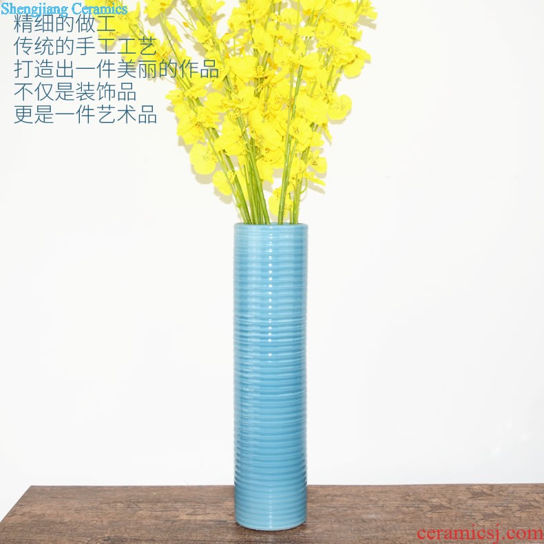 Jingdezhen ceramics glaze crystal vase flower arranging flowers sitting room, the new Chinese style household adornment handicraft furnishing articles