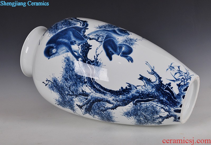 Jingdezhen ceramics famous hand-painted enamel vase Landscape figure Chinese porcelain handicraft furnishing articles in the living room