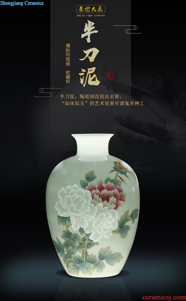 Furnishing articles jingdezhen jingdezhen ceramic vase mei bottled jewelry decoration home sitting room handicraft collection