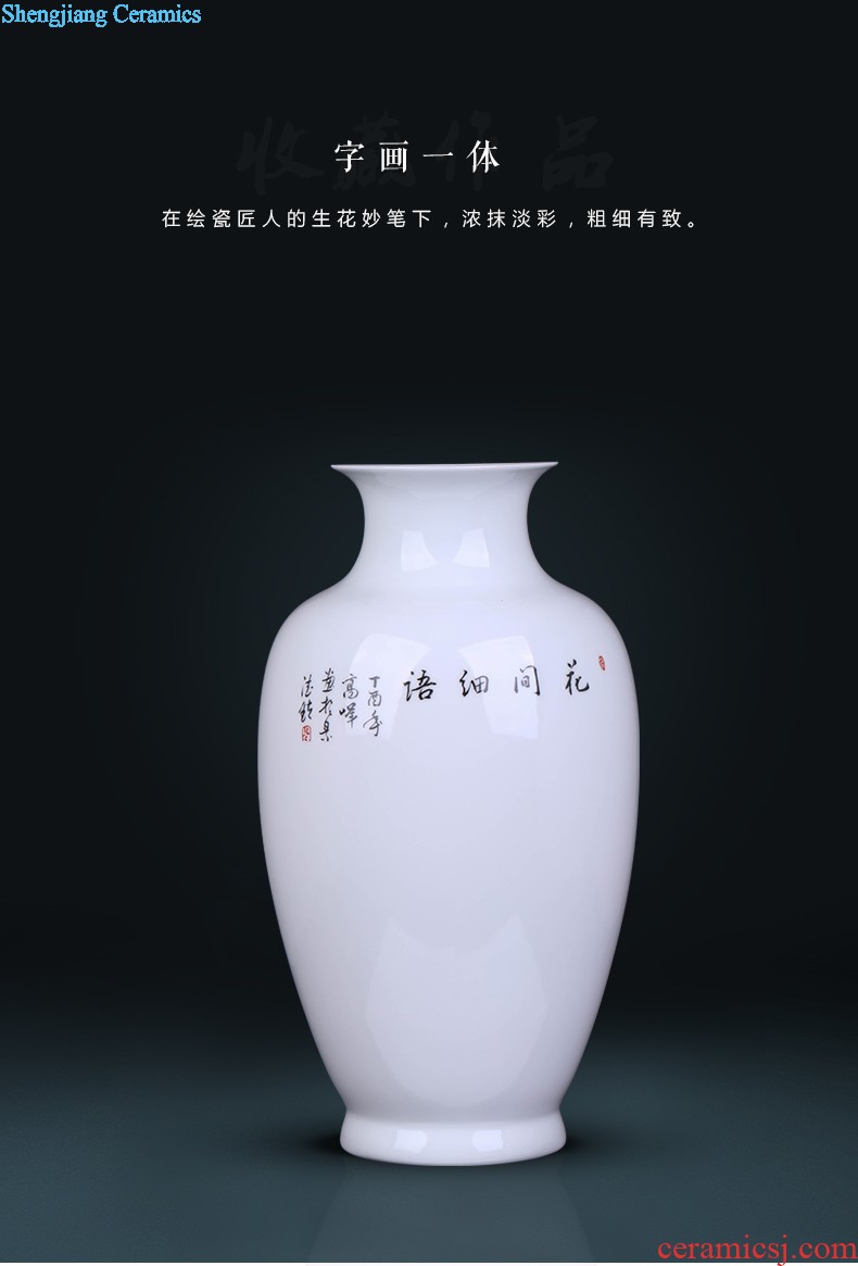 Jingdezhen ceramic furnishing articles The sitting room is master of flower arrangement vase decoration ceramics, hand-painted blue and white porcelain vase