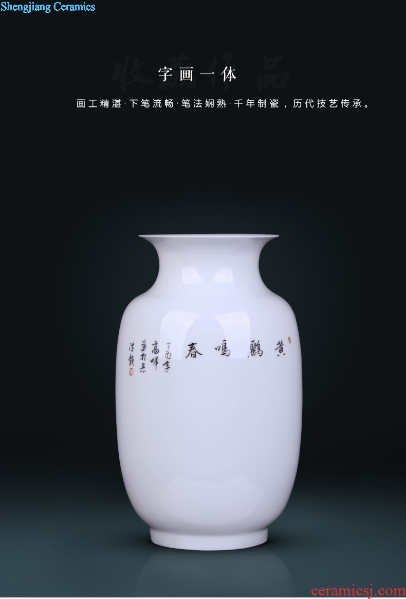 New Chinese style of jingdezhen ceramic vase Hand-painted archaize modern blue and white porcelain home decoration handicraft furnishing articles