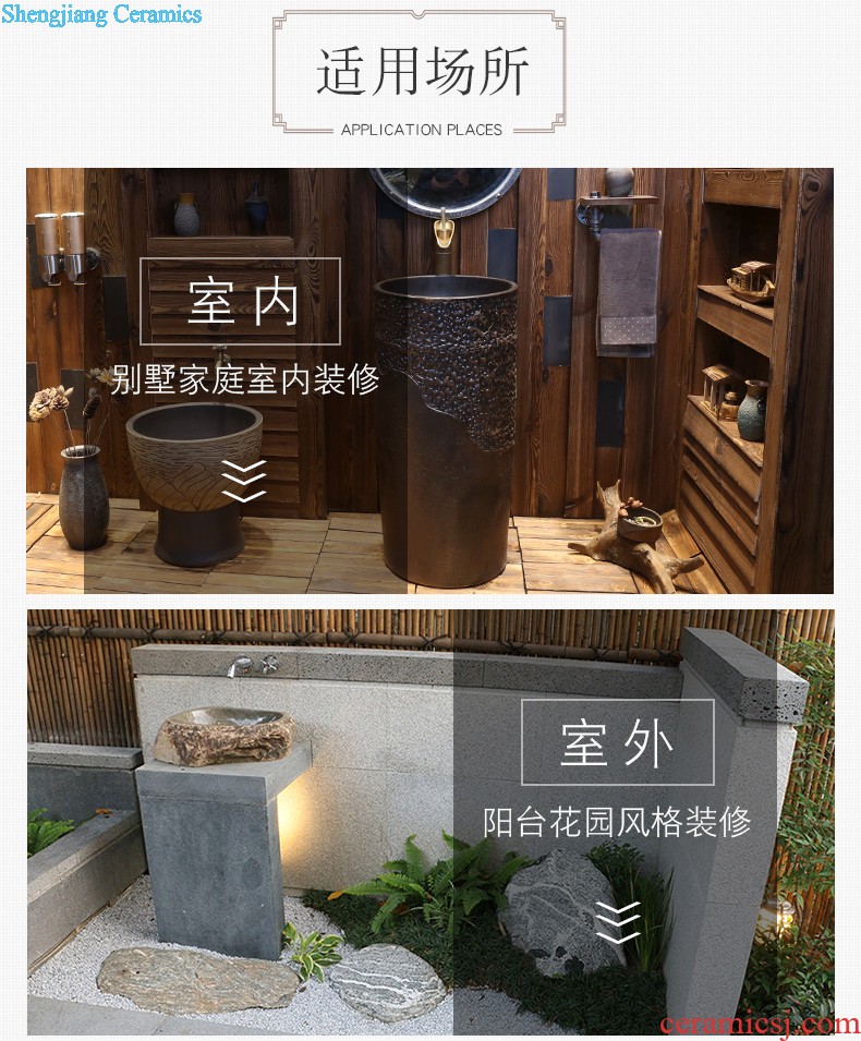 Jia depot basin of Chinese style restoring ancient ways on the ceramic lavatory circle Archaize toilet lavabo birdbath household