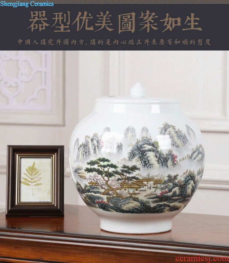 To make Jingdezhen ceramic fish cylinder furnishing articles Household act the role ofing is tasted the study desktop decoration small writing brush washer narcissus basin