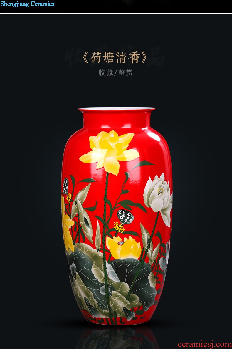 Jingdezhen ceramic vase furnishing articles Hand-painted master vase decoration home sitting room decorate a room TV ark