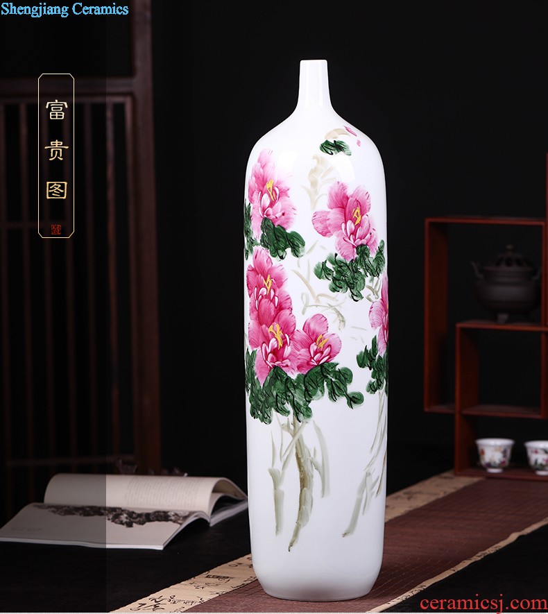 Jingdezhen ceramic vase furnishing articles manual creative porcelain flower arrangement sitting room is contracted and fashionable household adornment furnishing articles