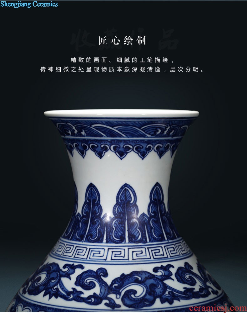 Jingdezhen ceramic knife clay hand-painted vases, furnishing articles Sabingga sukdun dergici jimbi living room TV cabinet decoration decoration