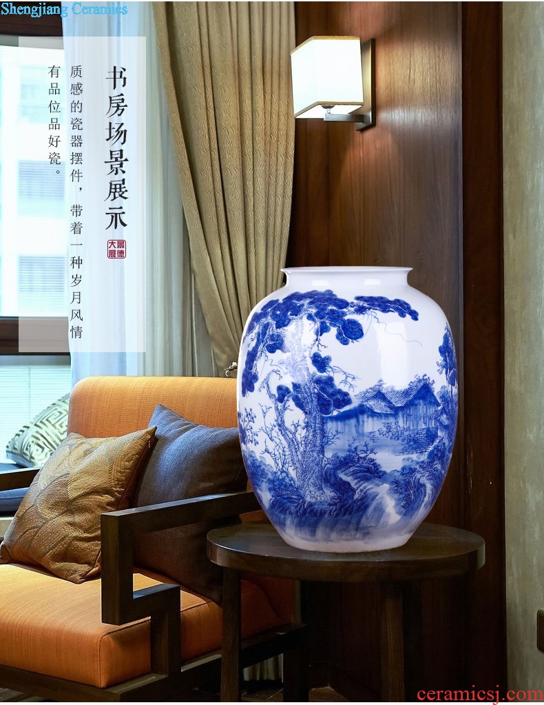 Famous hand-painted pastel jingdezhen ceramics vase furnishing articles every year more than archaize sitting room place large household