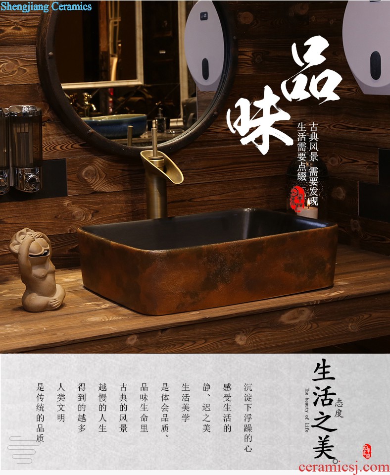 Jia depot square sink ceramic art stage basin restoring ancient ways of creative personality lavatory basin household balcony