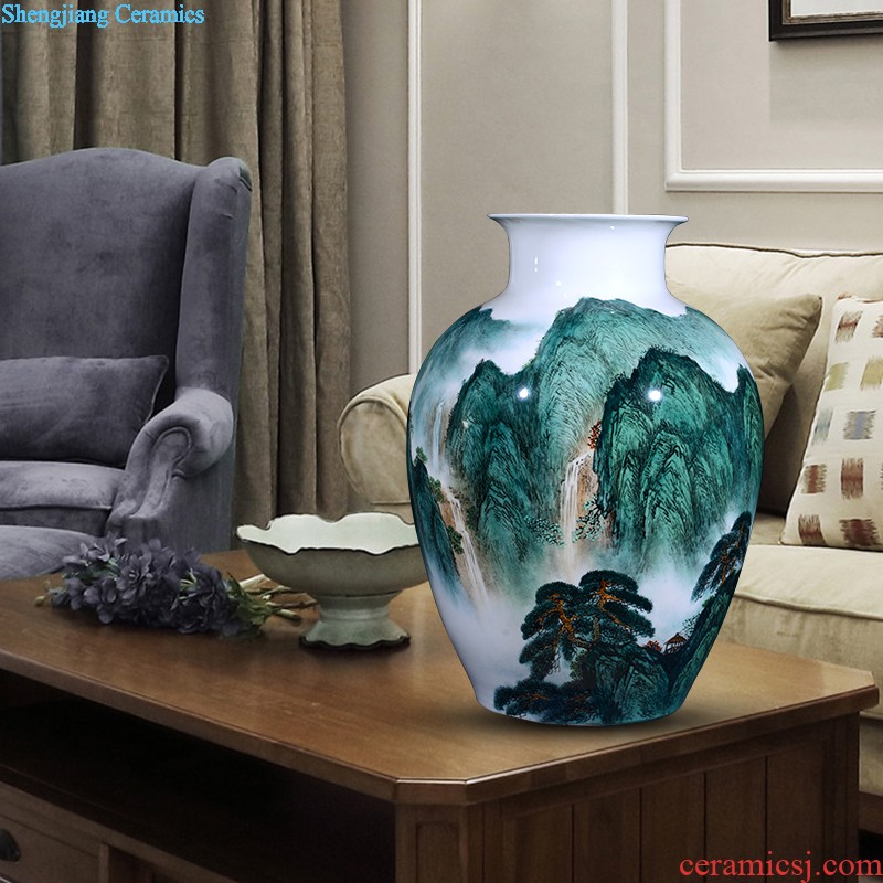 Jingdezhen ceramic thin body is hand-painted vases, furnishing articles MeiKaiWuFu home wine sitting room adornment ornament