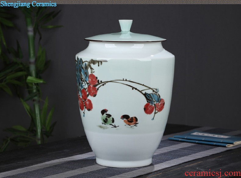 Blue and white porcelain vase, jingdezhen ceramic furnishing articles lucky bamboo handicraft classical flower arrangement porcelain household act the role ofing is tasted the living room