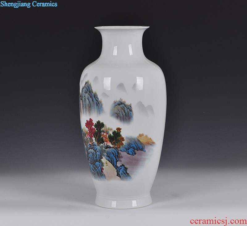 Master of jingdezhen hand-painted vases, pottery and porcelain furnishing articles household act the role ofing is tasted Chinese style living room TV ark handicraft decoration