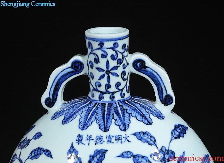 Jingdezhen ceramic hand-painted vases creative modern new Chinese style household sitting room adornment handicraft storage tank furnishing articles