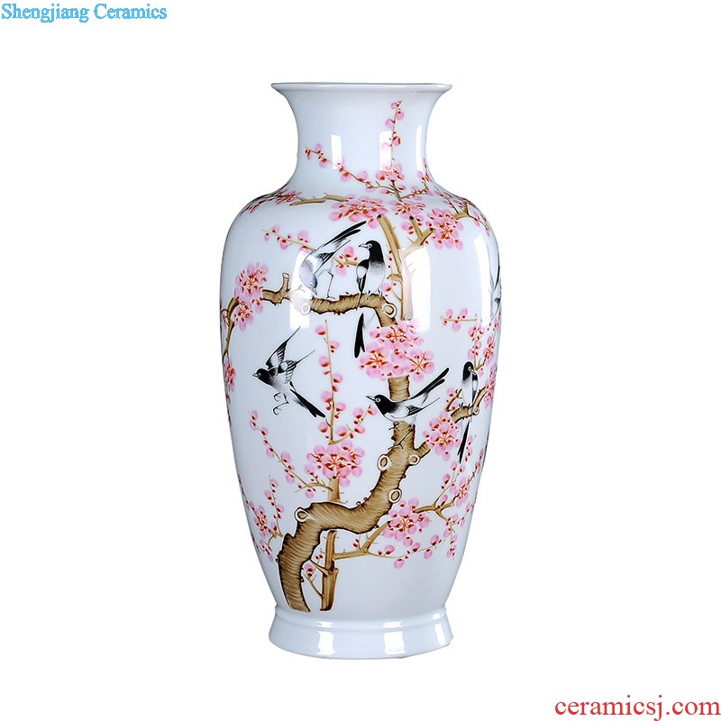 Jingdezhen ceramics hand-painted antique blue and white porcelain vase furnishing articles sitting room home decoration of Chinese style restoring ancient ways of handicraft